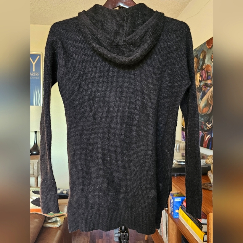 Charter Club Cashmere Luxury Waffle Knit Hooded Sweater - Picture 4 of 5